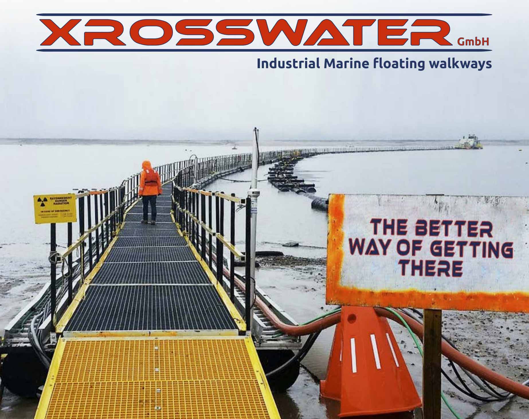 Xrosswater walkways for oil tailings ponds in Canada